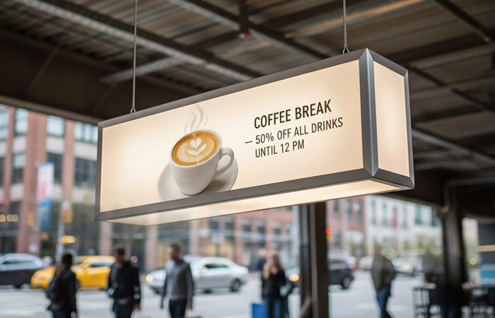 Hanging Lightbox Signs